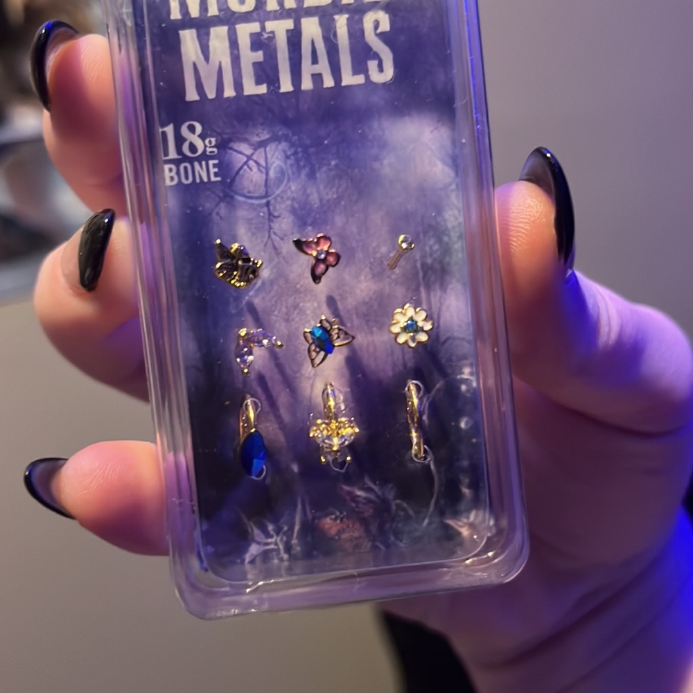 9pc Morbid Metals Nose Rings